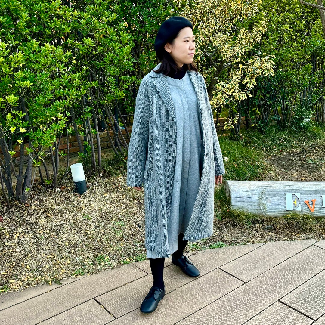 無印良品／大きいサイズXL／グレー／ダークストレッチ起毛コート可能なワンピース 無印良品／大きいサイズXL／グレー／ダークストレッチ起毛コート